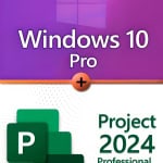 Microsoft Windows 10 Professional + Microsoft Project 2024 Professional Lizenz für 3 PC