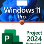 Microsoft Windows 11 Professional + Microsoft Project 2024 Professional Lizenz für 3 PC