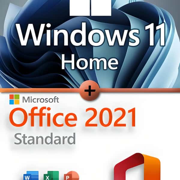 Microsoft Windows 11 Home + Microsoft Office 2021 Standard LICENSE FOR 3 DEVICES