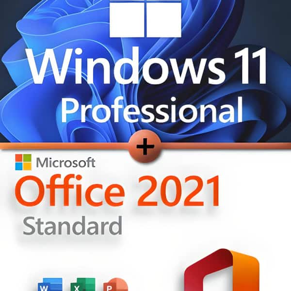 Microsoft Windows 11 Professional + Microsoft Office 2021 Standard LICENSE FOR 3 DEVICES