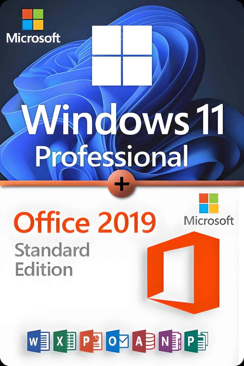 Microsoft Windows 11 Professional + Microsoft Office 2019 Standard para Licencia para 3 PC