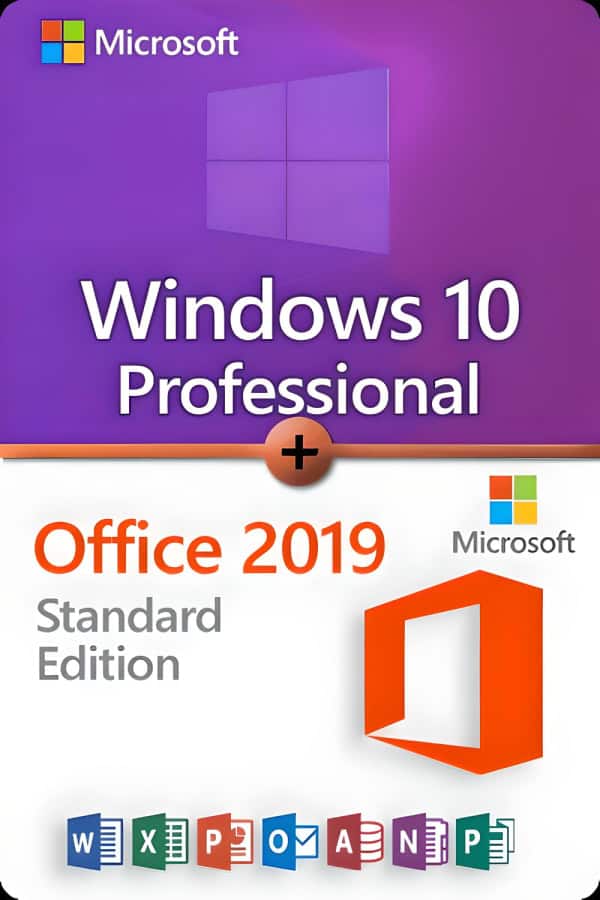 Microsoft Windows 10 Professional + Microsoft Office 2019 Standard Premium license for 3 devices