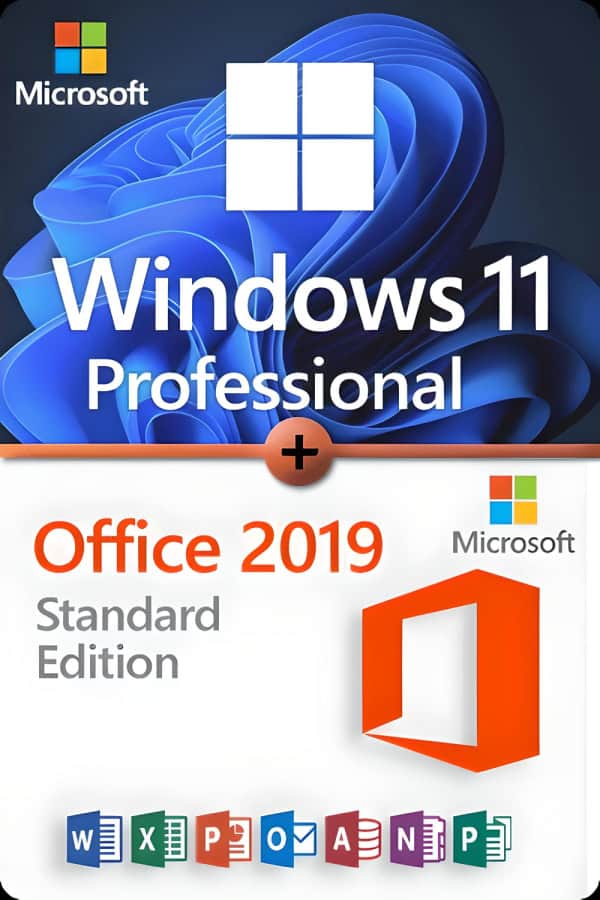 Microsoft Windows 11 Professional + Microsoft Office 2019 Standard Premium license for 3 devices