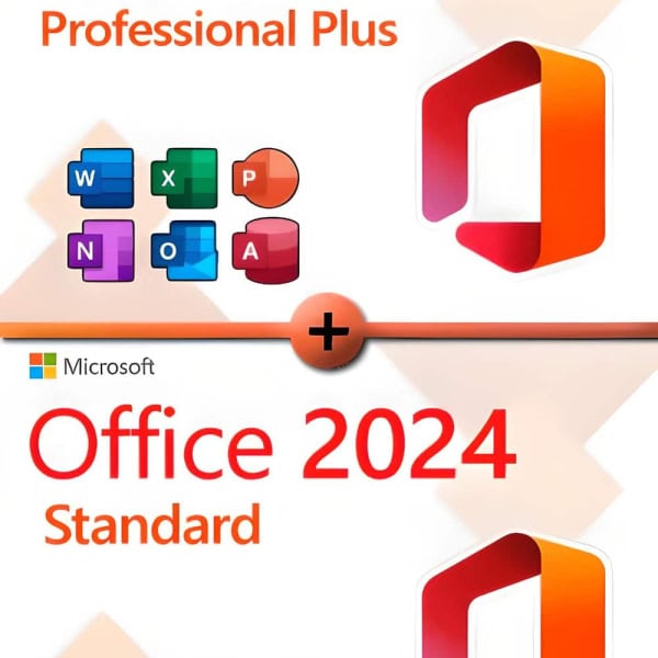 Microsoft Office 2024 Standard + Microsoft Office 2024 Professional Plus license for 3 devices