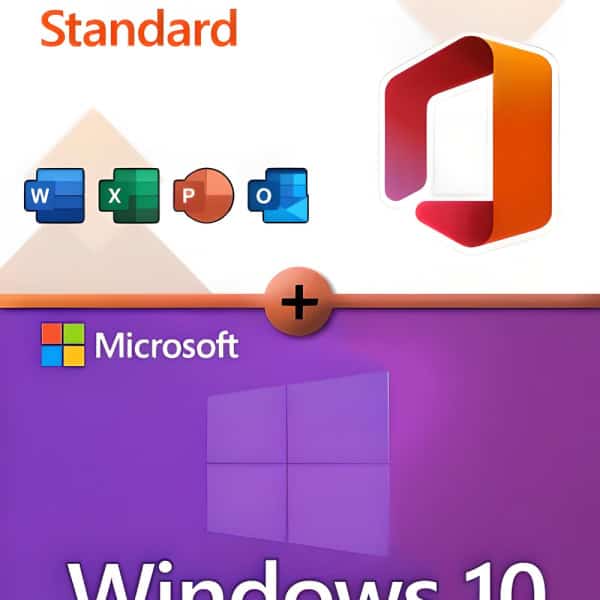 Microsoft Office 2024 Standard + Microsoft Windows 10 Professional license for 3 devices