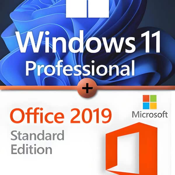 Microsoft Windows 11 Professional + Microsoft Office 2019 Standard license for 3 devices