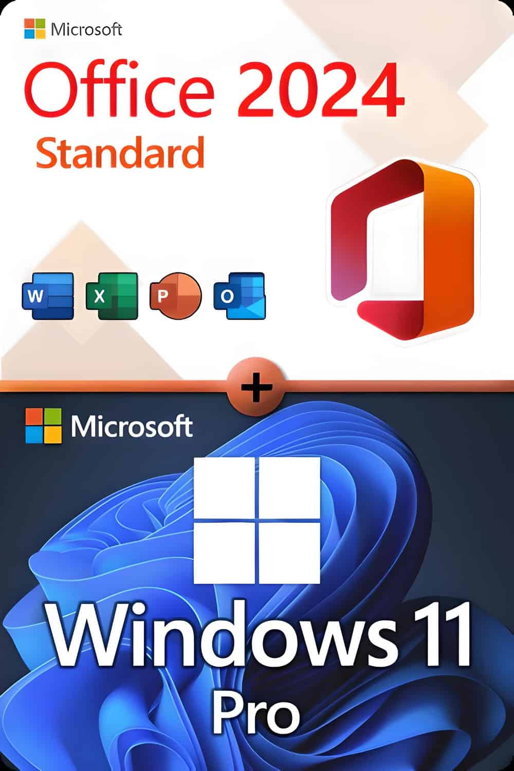 Microsoft Office 2024 Standard + Microsoft Windows 11 Professional license for 3 devices