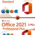 Microsoft Office 2024 Standard + Office 2021 Professional Plus Licens för 3 enheter