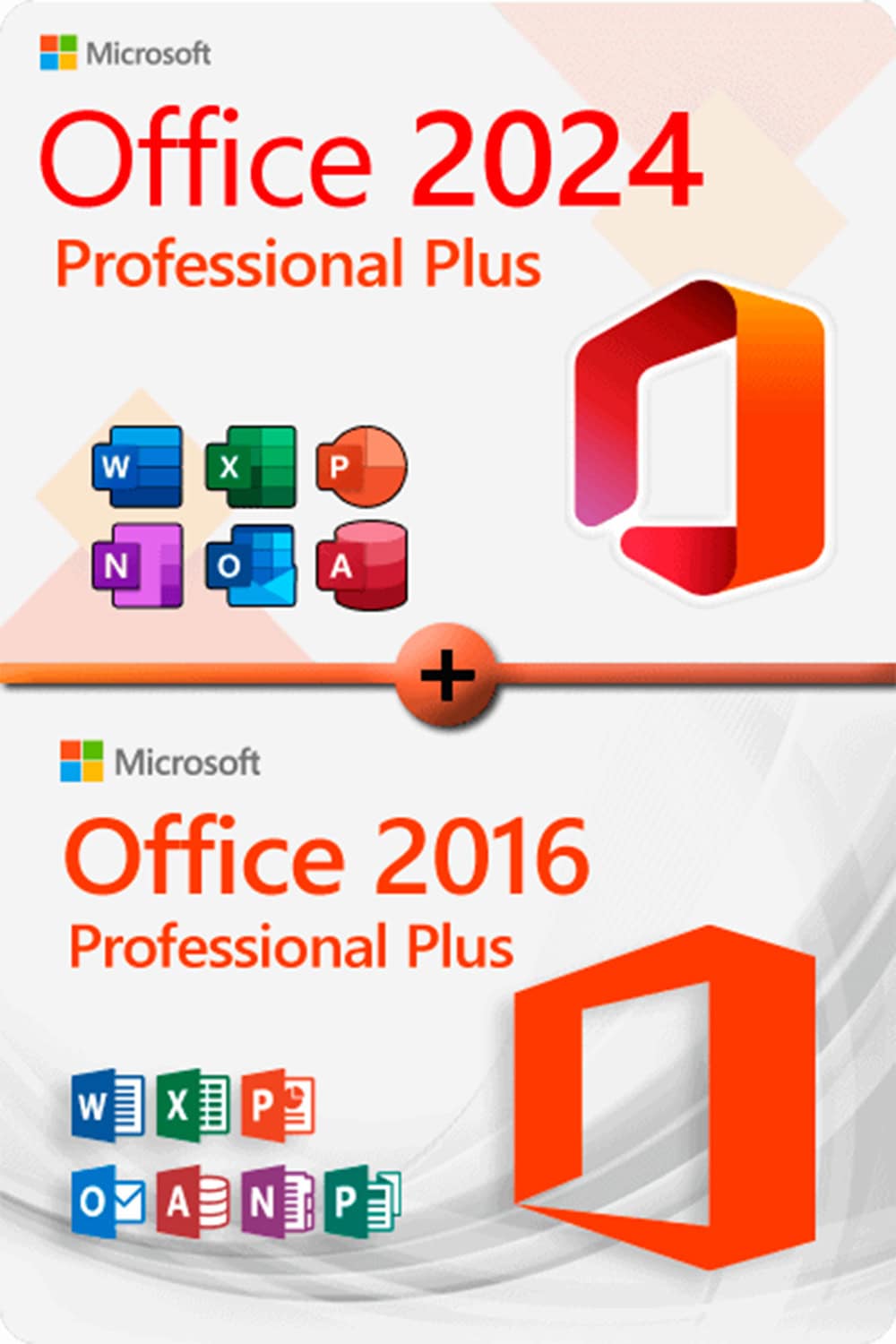 Microsoft Office 2024 Professional Plus + Office 2016 Professional Plus Lizenz für 3 PC