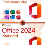 Microsoft Office 2024 Standard + Microsoft Office 2024 Professional Plus Lizenz für 3 PC