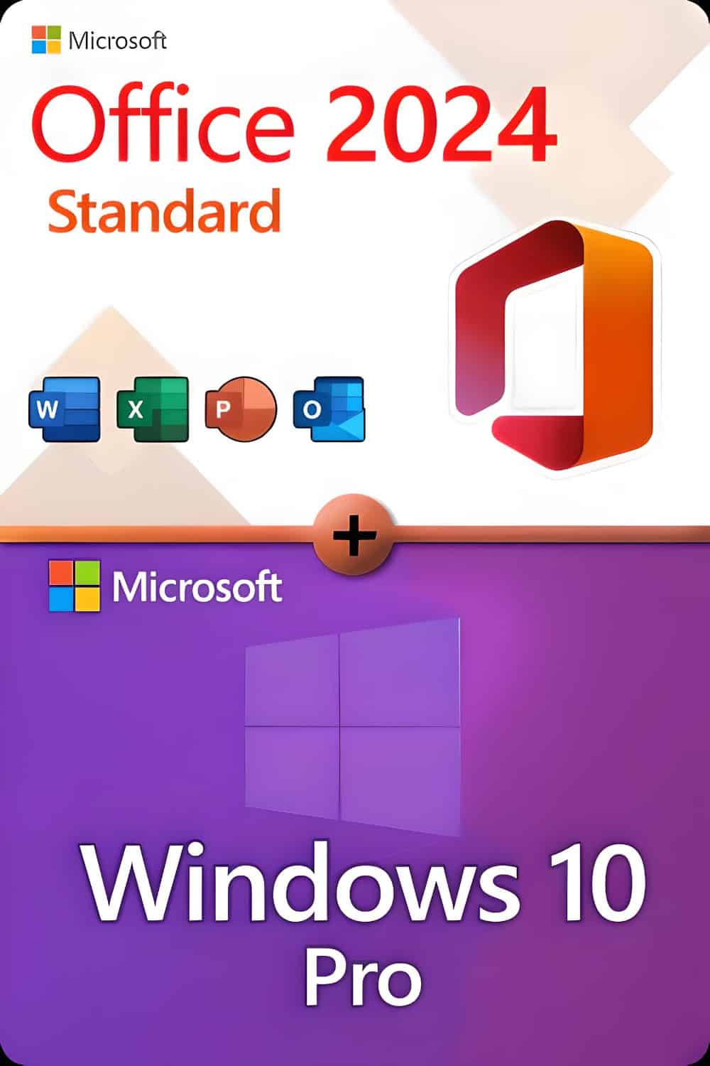 Microsoft Office 2024 Standard + Microsoft Windows 10 Professional Lizenz für 3 PC