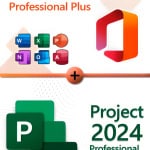Microsoft Office 2024 Professional Plus + Microsoft Project 2024 Professional license for 3 devices