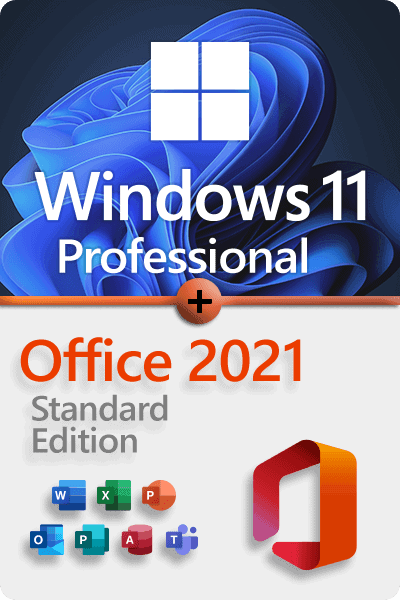 Microsoft Windows 11 Professional + Microsoft Office 2021 Standard