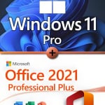 Microsoft Windows 11 Professional + Microsoft Office 2021 Professional Plus License for 3 PC