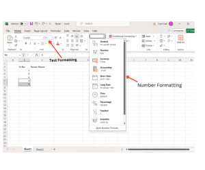 Formatting Cells
